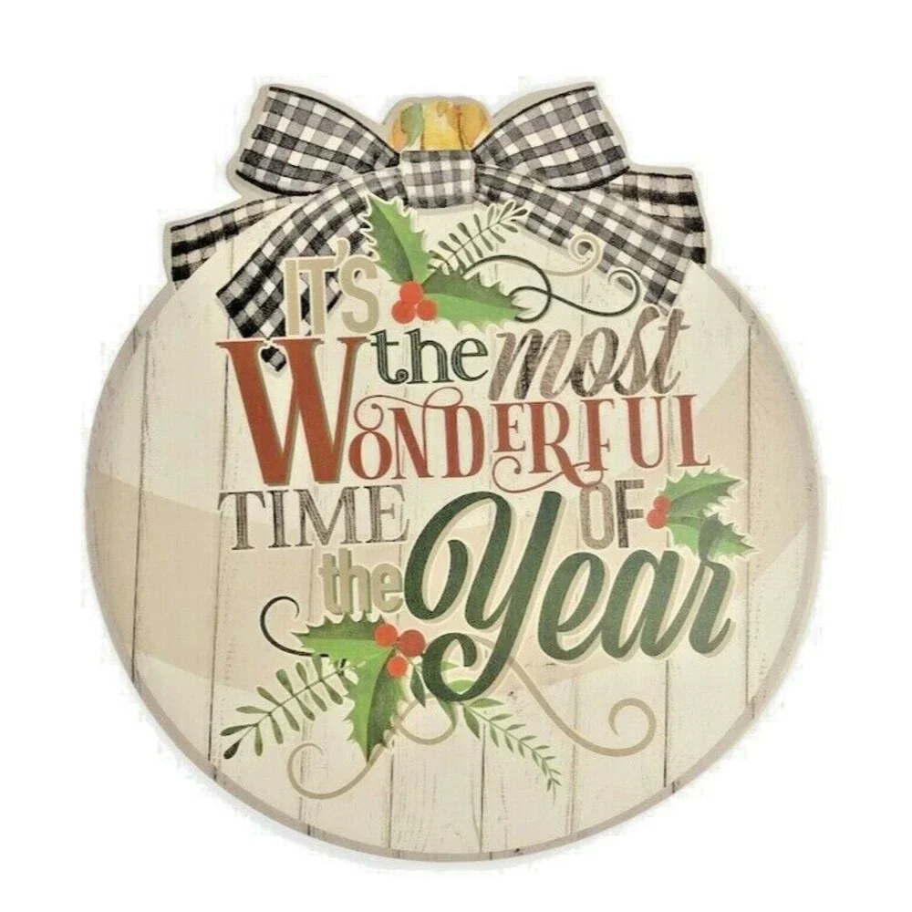 Christmas Placemats Vinyl Foam Back Most Wonderful Time of Year 13